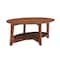 Alaterre Furniture Monterey 48"L Oval Mid-Century Modern Wood Coffee Table, Warm Chestnut ANMT1170 - alternate 1